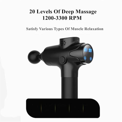 LCD Display Massage Gun Deep Muscle Massager Muscle Pain Body Neck Massage Exercising Relaxation Slimming Shaping Pain Relief