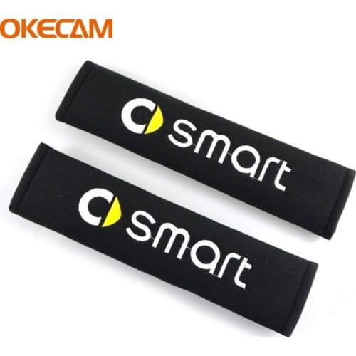 2x Car Shoulder Cover Cushion Seat Belt Pad For Mercedes Smart Fortwo Forfour 453 451 450 Crossblade Cabrio City-Coupe Roadster