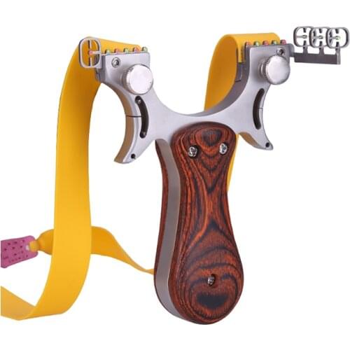 New Stainless Steel Rubber Band Outdoor Shooting Game Sling Shot Solid Wood Patch Strong Hunting Catapult Hunt Slingshot