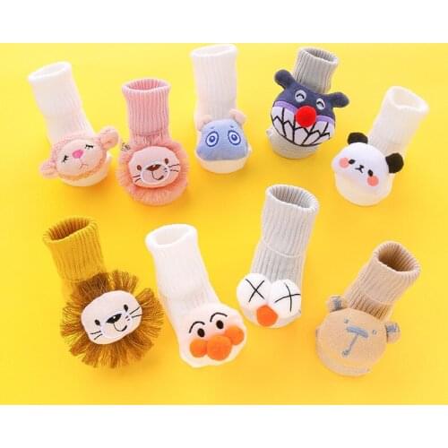 Autumn Winter Baby Girls Socks Newborn Cartoon Animal Baby Socks Infant Baby Boy Socks Anti Slip Soft Cotton Floor Sock Shoes