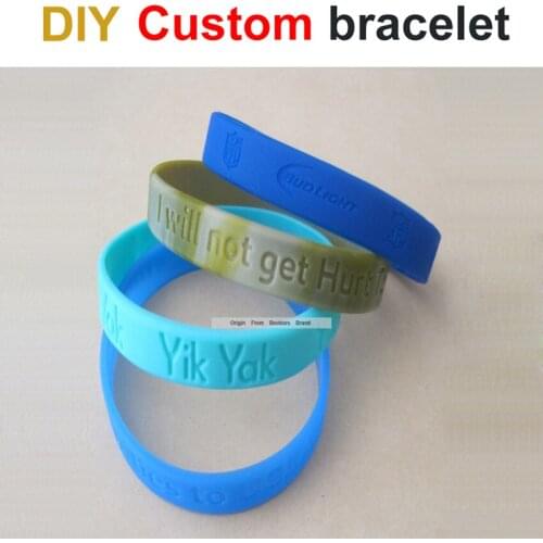 Custom Awareness Hologram Silicone Wristbands Cheap Sport Tearm Race Promotion Gift Wristband Bangle