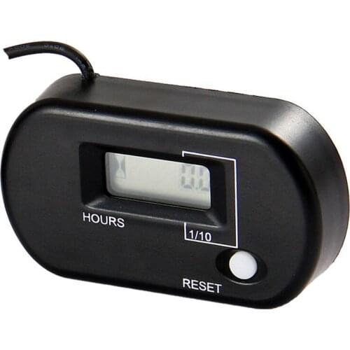 Resettable Waterproof Inductive LCD Hour Meter For Gas Engine motorcycle marine ATV UTV farm machine chainsaw mower Tractor