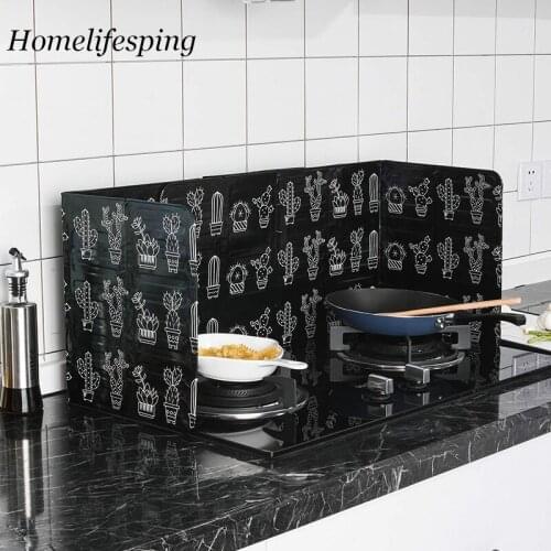 Newest Foldable Kitchen Gas Stove Baffle Plate Kitchen Frying Pan Oil Splash Protection Screen Kichen Accessories Dropshipping