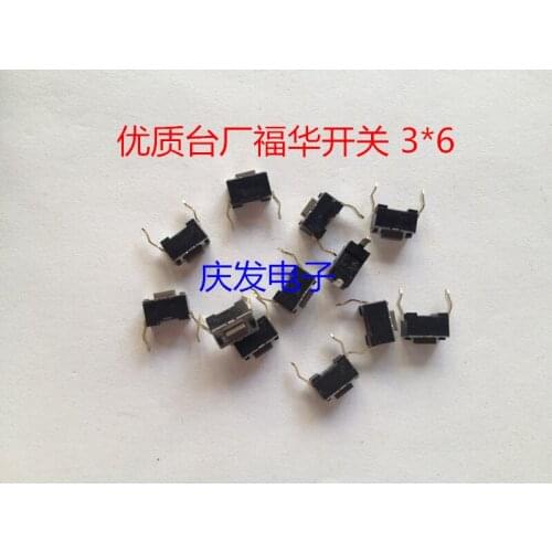 Taiwan Fuhua Touch Switch Button Switch 3*6*4.3mm (Line 2 feet) Original Promotion
