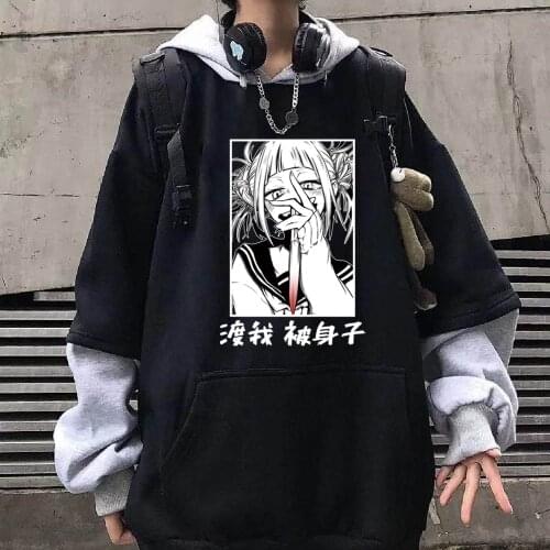 Japanese Anime Manga Himiko Toga Hoodies Streetwear Sweatshirt My Hero Academia Autumn Men Women Pullover Hoodie