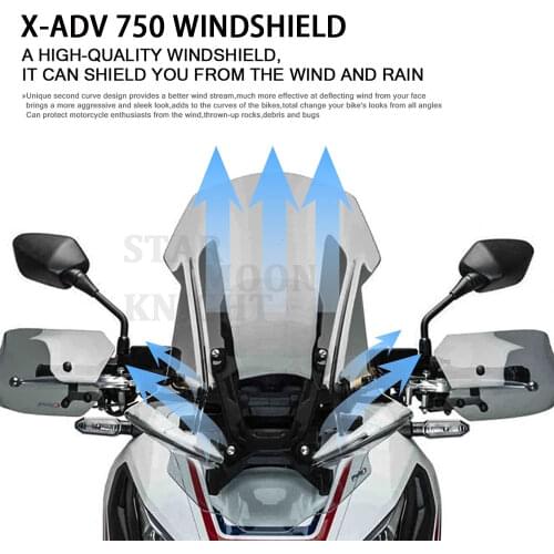 Motorcycle CNC Windscreen Windshield Wind Shield Screen Protector For Honda X-ADV 750 X ADV X-ADV750 2017 2018 2019 XADV Visor V