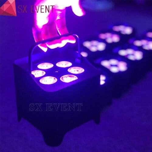 Wifi APP Smart LED Par Light DJ Stage Uplight 6X18W Battery Operated Outdoor Led Par (RGBAWUV)