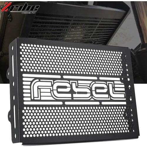 Black Motorcycle Radiator Guard Protector Grille Grill Cover For Honda Rebel CMX 500 300 CM500 CM300 REBEL500 Accessories