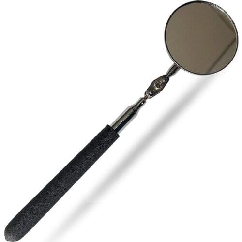 2" Round Inspection Mirror Extension Car Angle Telescopic Car Cushion Grip Handle Lens Manual Tool Accessories Espejo Telescopio