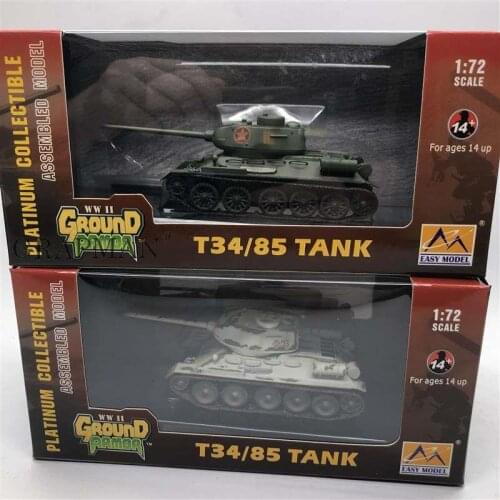 1/72 Russian T-34/85 Tank Lraqi Vietnam Eqyptian Army Tank Finished Model Easymodel Toy