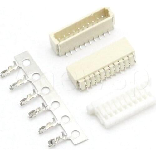 10 set JST SH1.0 1.0mm Pitch SMD Vertical Socket+Housing+Terminals Connector 2P 3P 4P 5P 6P 7P 8P 9P 10P 11P 12P