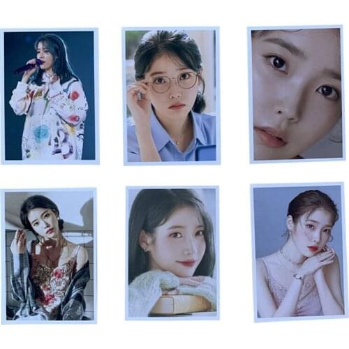 16Pcs/Set Kpop IU Lee Ji Eun Self Made Paper Lomo Card Photo Card Poster Photocard Fans Gift Collection
