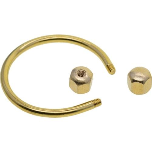 2x Brass Screw Lock Carabiner Keychain Keyring Key Holder Sturdy Easy to Use