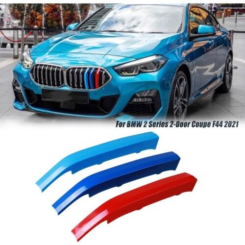 3PCS 3 Color Grille Grill Cover Clip Trim Front Grille Trim Strips Fit For BMW 2/6/7 Series F02 GT G32 F44 2009-2021