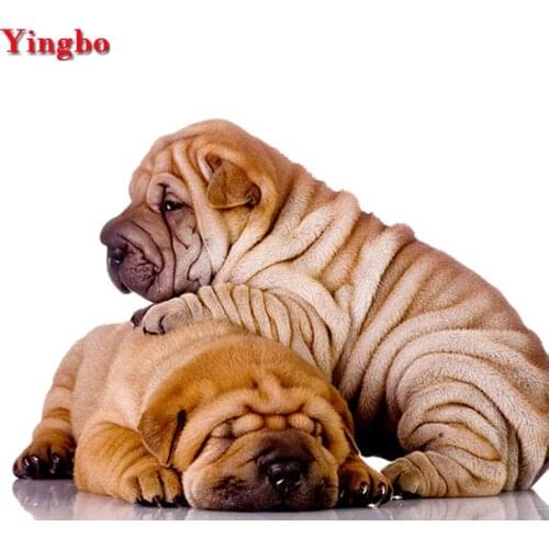 5D Diy Diamond Painting Cross Stitch Shapi pet dog Full Square Diamond Embroidery animal Needle Rhinestone Mosaic Arts Crafts