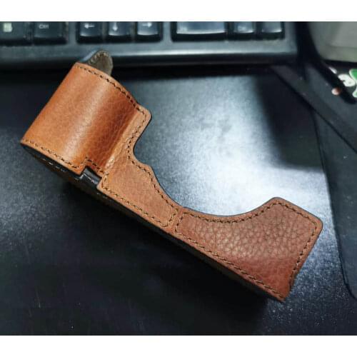 A7C Camera Case Handmade Genuine Leather Camera Bag Half Body For Sony A7C Alpha 7C ILCE-7C Bottom Case With Battery Opening