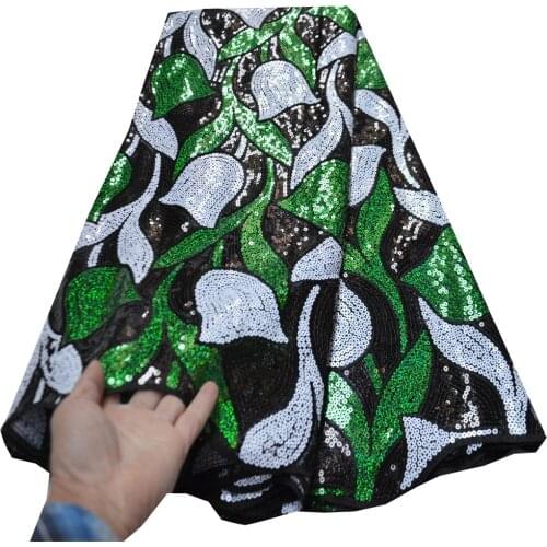 African Lace Fabrics High Quality Organza Sequin Fabric French Tulle Lace For Wedding Nigerian Mesh Net Lace OP036
