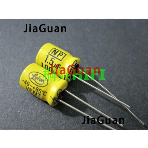 50PCS LELON NP BP 100v1.5uf 10x12.5mm Aluminum Electrolytic Capacitor 1.5uF/100V Low ESR Long Life 1.5UF 100V lelon Non-polar
