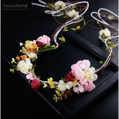 Bohemian Flower HairDress Boho Bridal Head Flowers Wedding Accessories DH027