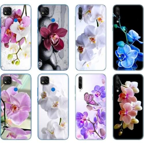Case For redmi 9A 9C 9 Case For Xiaomi Poco X3 NFC F2 Pro Cover Mi Note 10 Lite Case Back POCOPHONE Orchid Flowers Colorful