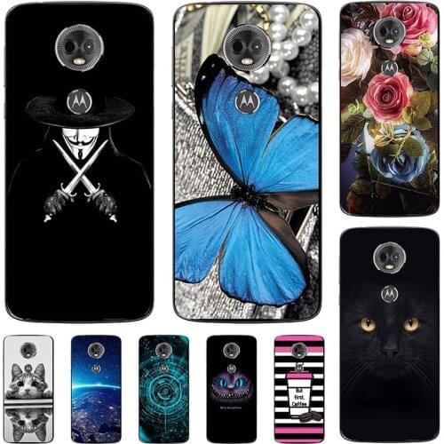 Phone Case For Motorola E5 Plus XT1924 XT1944 E 5 E5Plus Cover Fashion Relief Case For Moto E5 G6 Play 5.7" Animal Cat Capa