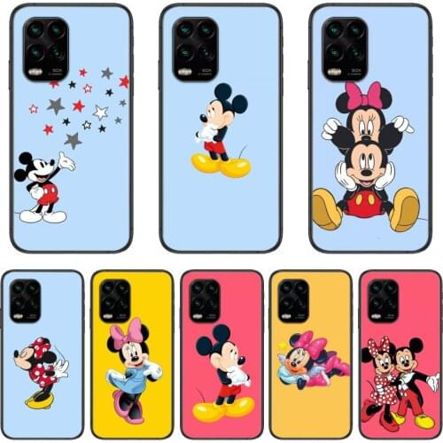 Mobile Case Disney Micky Mouse Phone Case For xiaomi Redmi Note 9S 8 7 6 5 A Pro T Anime Black Cover Silicone Back Pretty senio