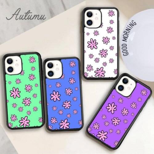 Flower Power Phone Case for iPhone 11 12 Pro Max mini X XR XS SE 2020 5 6S 7 8 Plus Samsung Galaxy S8 S9 S10 Cover shell