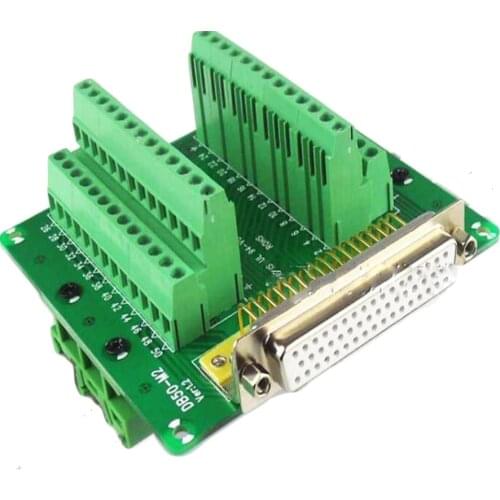 DB50 50 Pin D-SUB DR-50 Male Female Terminal PCB Module Breakout Board Adapter Connector