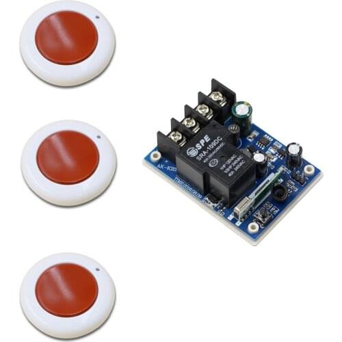 DC 12V 24V 36V 48V Wireless Remote Control Switch System 40A 1CH Relay Receiver Transmitter For Home Light Curtain Door Gate