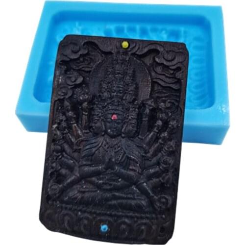 Thousand Hands Design Buddha Aromatherapy Gypsum Molds Resin Epoxy Crafts Silicone Mold Handcraft Candle Scented Wax Mould