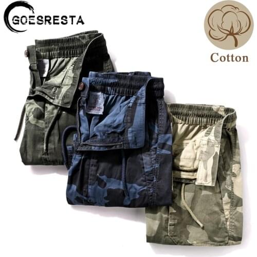 Cotton Camouflage Cargo Shorts Men Brand 2021 Summer New Fashion Sports Loose Cotton Shorts Large Size 29-40 Casual Men Shorts