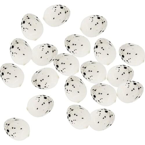 20 Pieces Artificial Nest Spotted Speckled Hatching Egg Crafts Ornaments