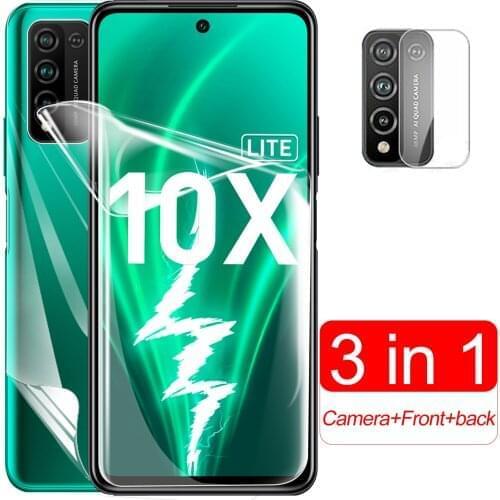 999D Full Curved Soft Hydrogel Film For Huawei Honor 10X Lite Honer 10 X Light Back Camera Screen Protector Not Tempered Glass