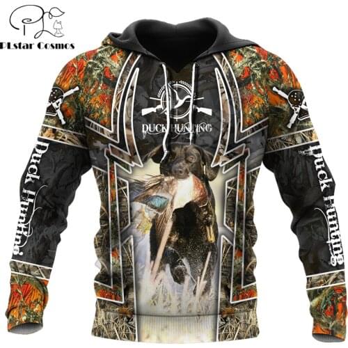 Beautiful Duck Hunting 3D Printed Fashion Mens Autumn Hoodie Sweatshirt Unisex Streetwear Casual Zip Jacket Pullover KJ547