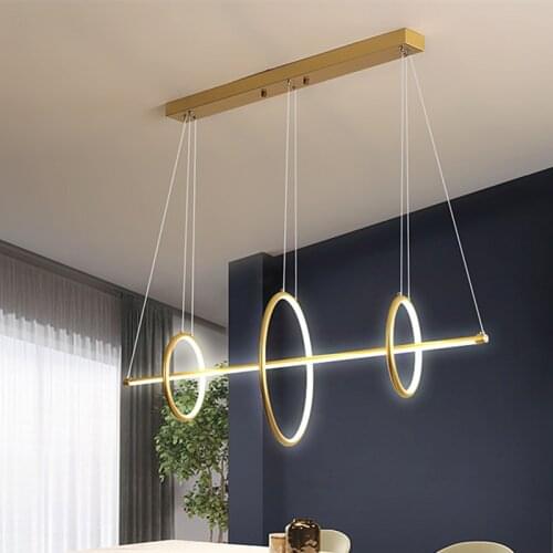Round pendant light Restaurant Kitchen room LED Nordic designer pendant lamp for Bedroom Living room long pendant light