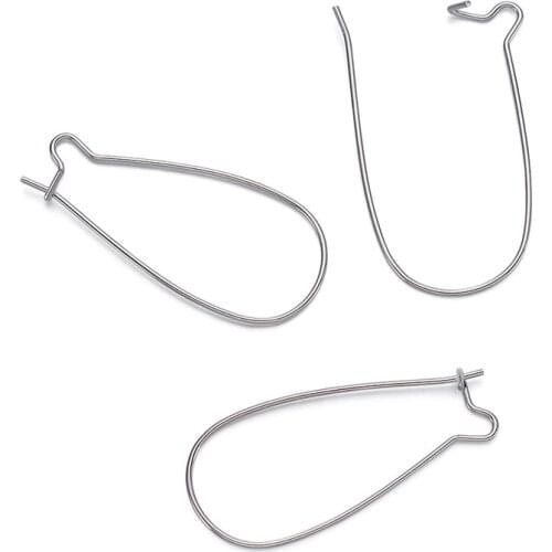 50pcs Brass Earring Hooks Component Kidney Ear Wires for Jewelry Making Findings Lead Free Cadmium Free