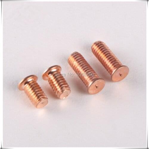 M3 Copper Plated Carbon Steel Welding Studs Welding Screws Spot Welding Studs Bolt 500pcs/lot