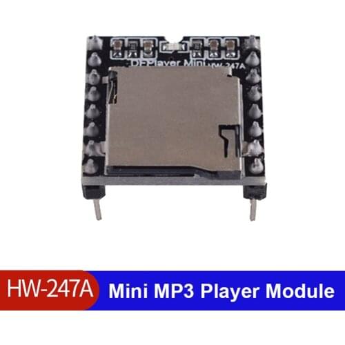 HW-247A Mini MP3 Player Decoder Board Audio Voice Decode Board Supporting Serial Port UNO DF Player Modul Stereo DIY Refit
