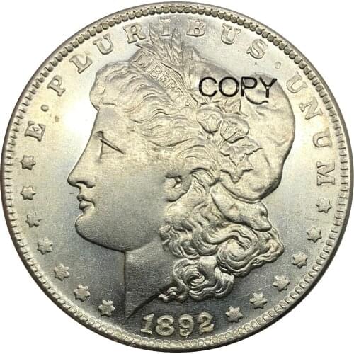 United States 1892 s 1 One Dollar Morgan Dollar Cupronickel Silver Plated Copy Coins