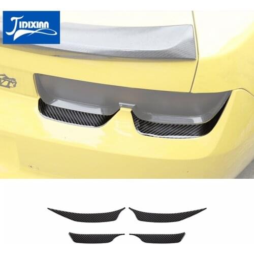 Soft Carbon Fiber Car Rear Tail Light Lamp Decoration Cover Stickers for Chevrolet Camaro 2012 2013 2014 2015 Accessories
