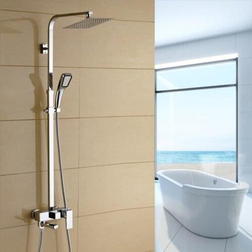 Bathroom Shower faucet set Faucet Shower Brass Hot and Cold Bathroom Shower Faucet Set Mixer Tap Square
