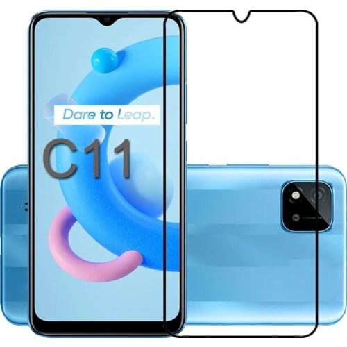 75 Pcs/Lot 2.5D Premium Tempered Glass Full Cover Screen Protector Protective Film for Realme C11 2021