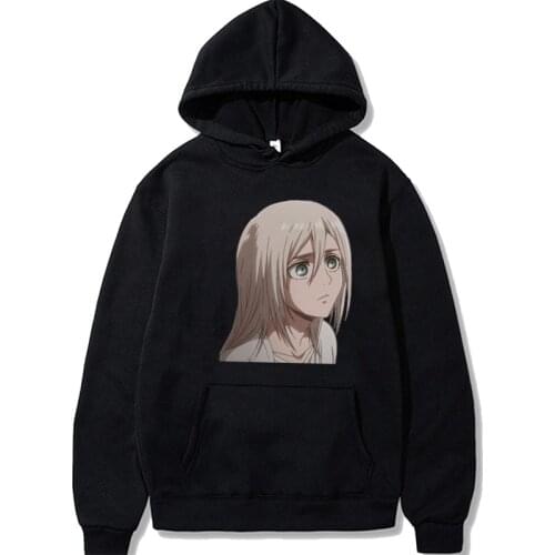 Historia Reiss princess Anime Attack on Titan Men Hoodies Sweatshirt Oversized Winter Warm Pullovers Comfortable Unisex Hoodies
