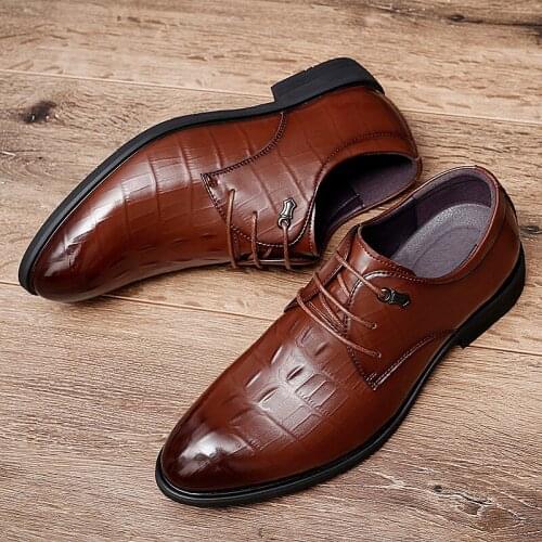 Mens Dress Shoes Oxford Formal Lace Up Leather for Men Casual Shoes Comfort Walking Shoes Fashion Business Work Office Outdoor