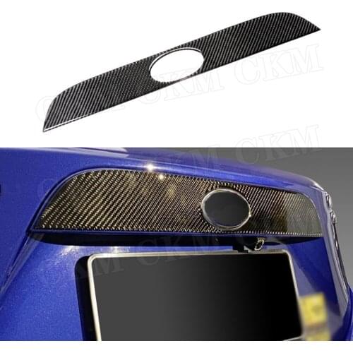 Carbon Fiber Material Rear Boot Trunk Emblem Badge Trim Cover Sticker For Toyota GT86 FT86 ZN6 Subaru BRZ 2013-2020 Car Styling