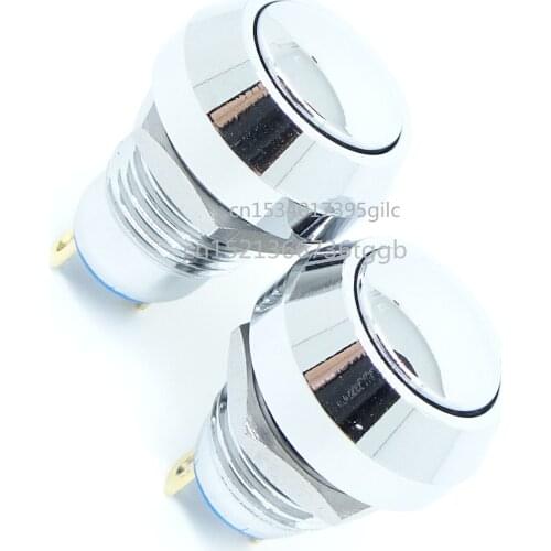 Waterproof Button Switch 12MM Round Spherical Button Self-Resetting Self-Locking Metal Small Power Round Switch