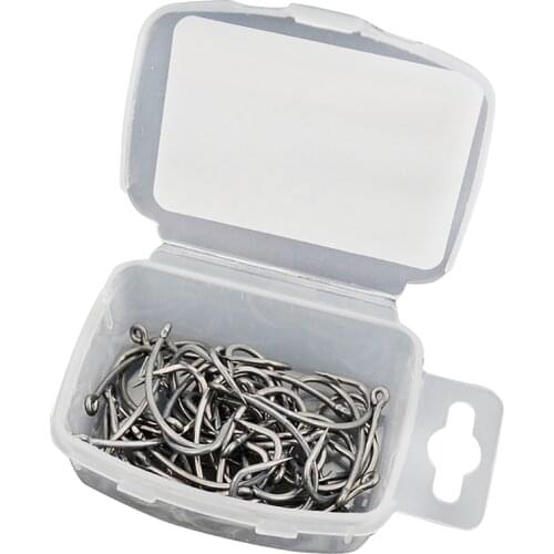 Hirisi 100Pcs High-Carbon Steel Barbed Carp Fishing Hooks Pack