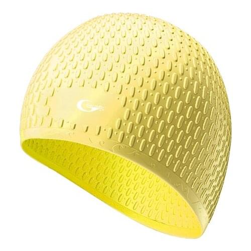YONSUB Swimming Cap Silicone Waterproof Caps Protect Ears Long Hair Swim Pool Hat Swimming Cap free Size For Men & Women Adults