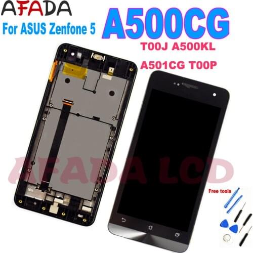 5.0" for ASUS Zenfone 5 LCD Display Touch Screen with Frame Zenfone 5 Display T00J A500KL A500CG A501CG T00P LCD Digitizer