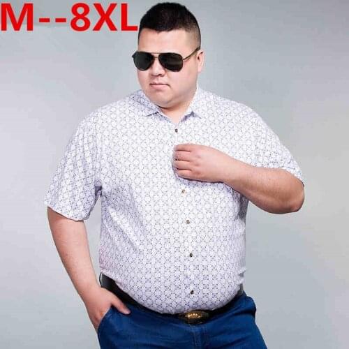 10XL 8XL 6XL 5XL 4XL New Summer Mens Cotton Dress Shirts Short Sleeve Plaid Pattern Business Formal Shirt Male Camisa Male